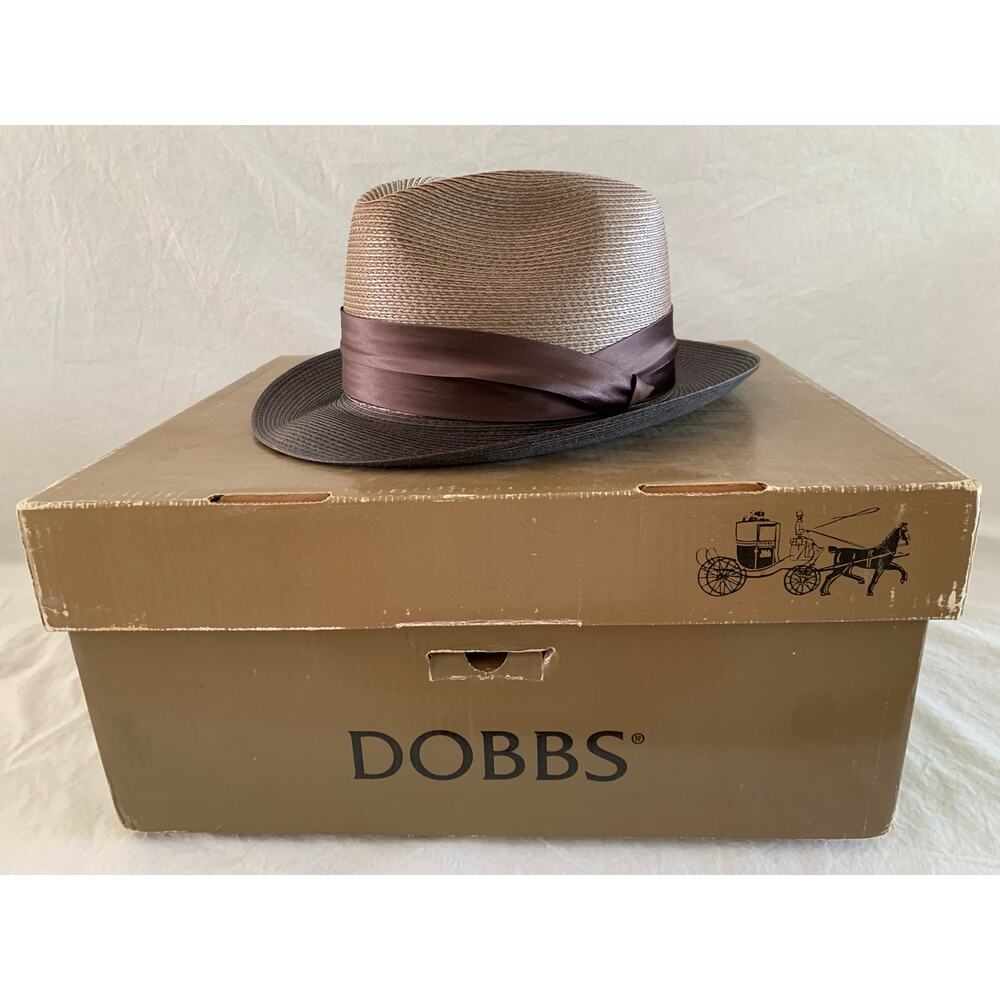 Dobbs Made In USA Straw Hat New York Fifth Ave size 7 1/2 or 60 - Picture 3 of 3